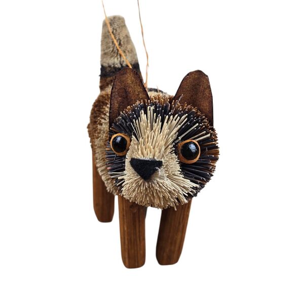 Lot of 3 Bristle Bottle Brush Woodland Animal Ornaments Squirrel Raccoon Fox - Picture 13 of 16